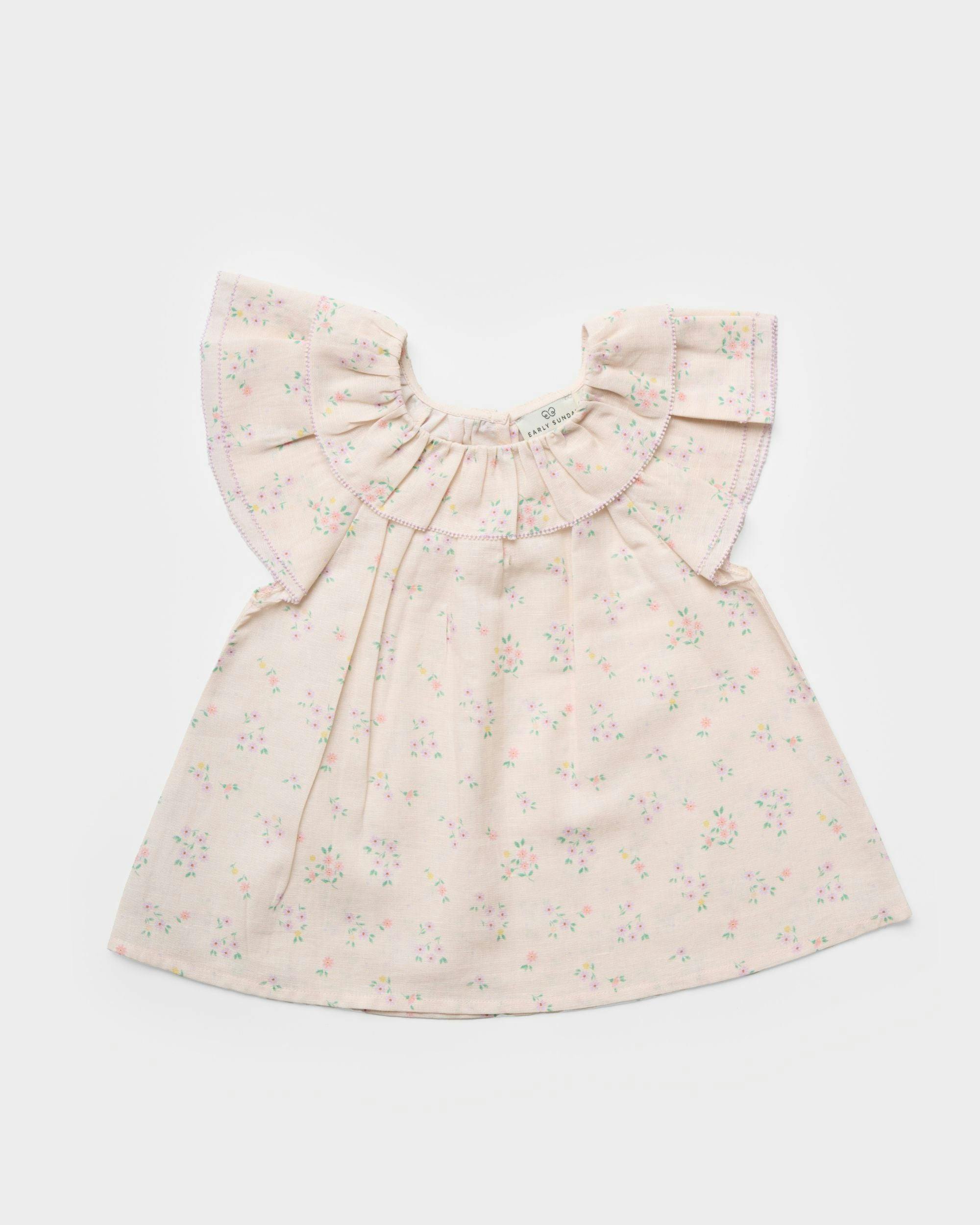 Lola Blouse - Painted Bouquet print