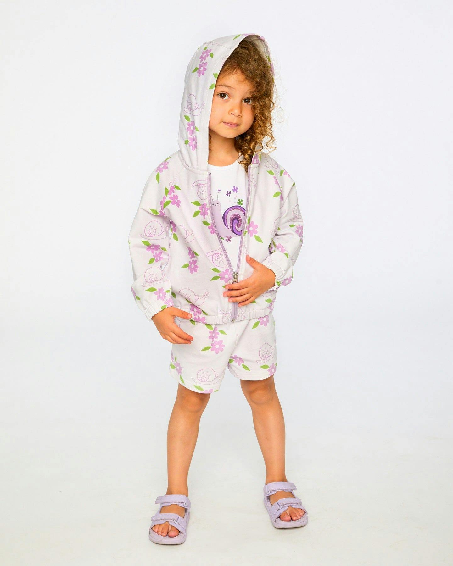 French Terry Hooded Cardigan