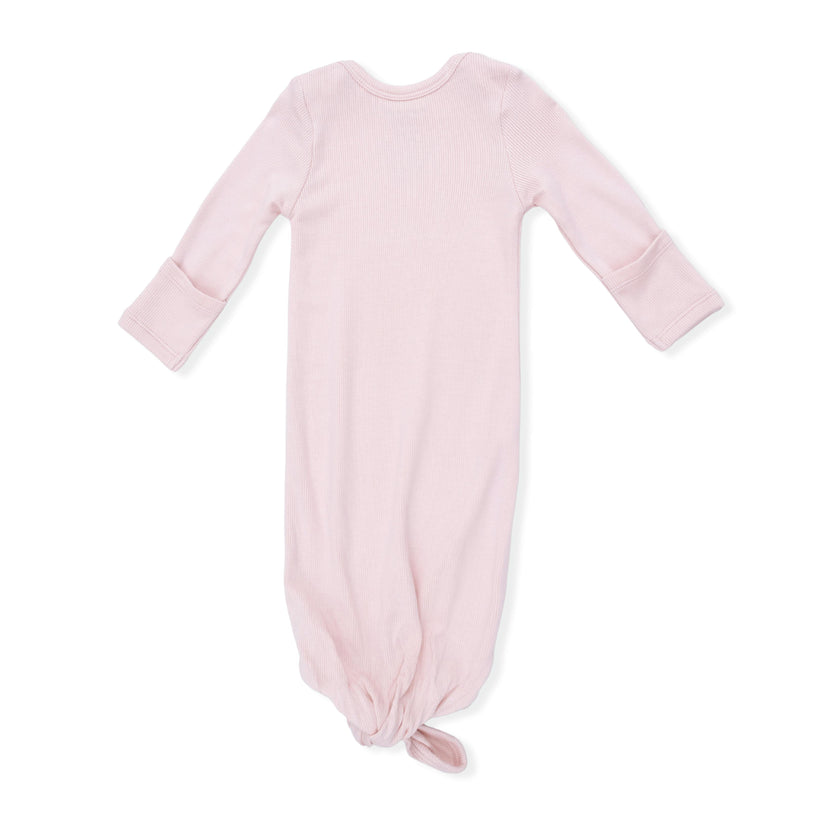 Solid Veiled Pink - Knotted Gown and Hat