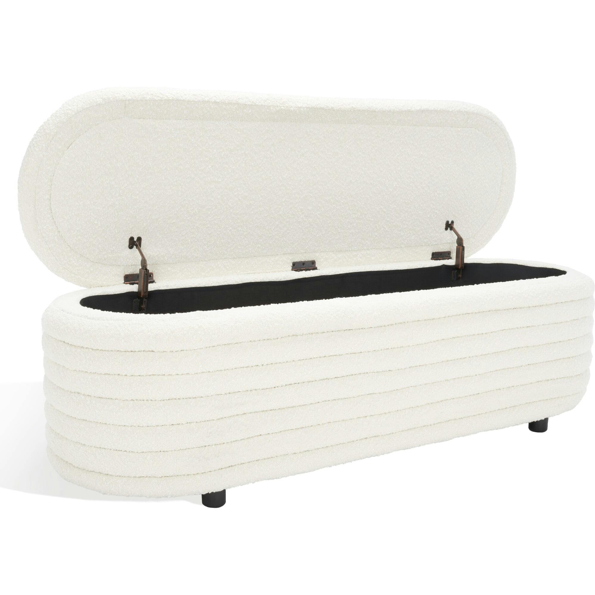Jaymie Boucle Storage Bench
