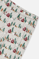 Men Two Piece Christmas Pajama Set Holiday Print