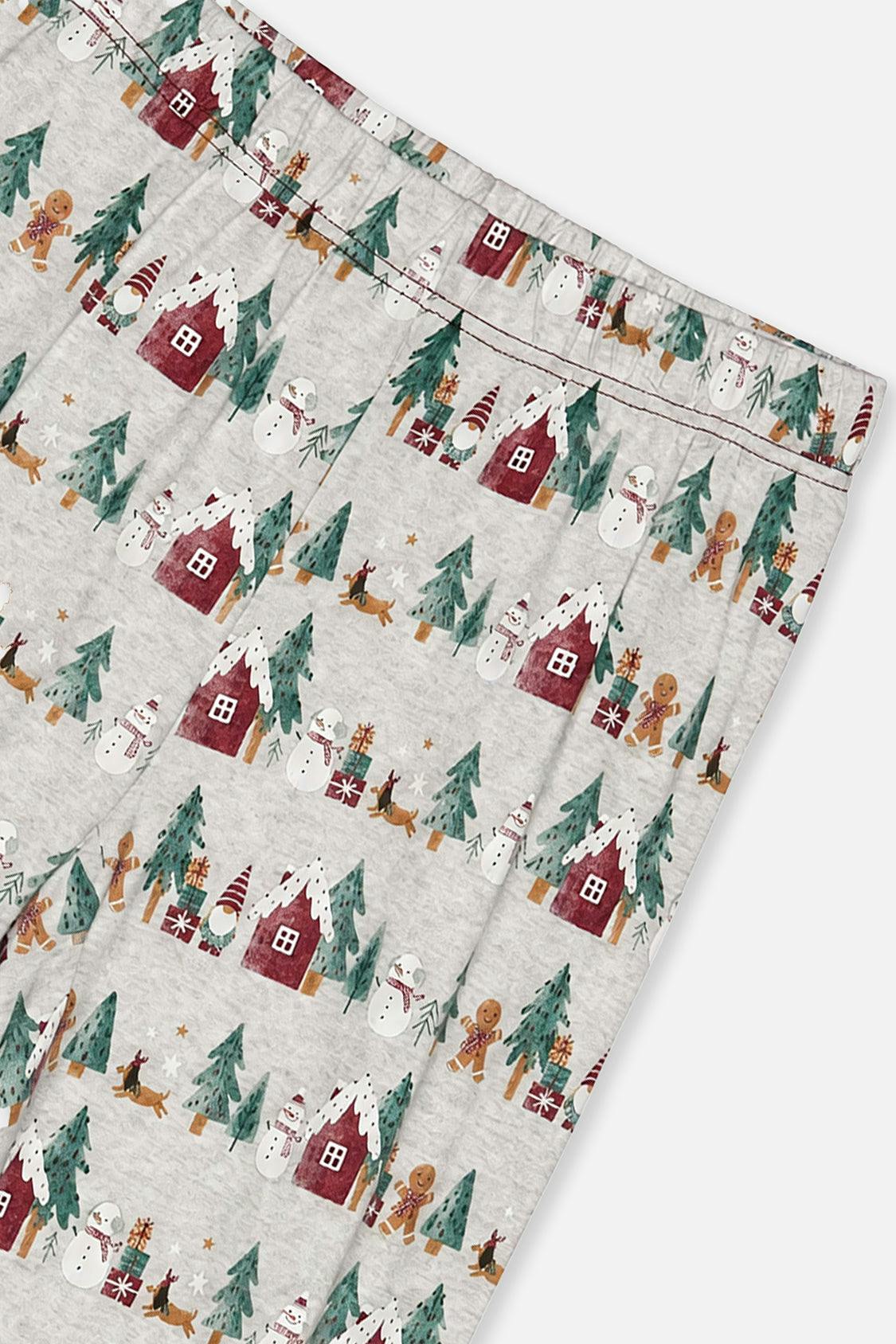 Men Two Piece Christmas Pajama Set Holiday Print