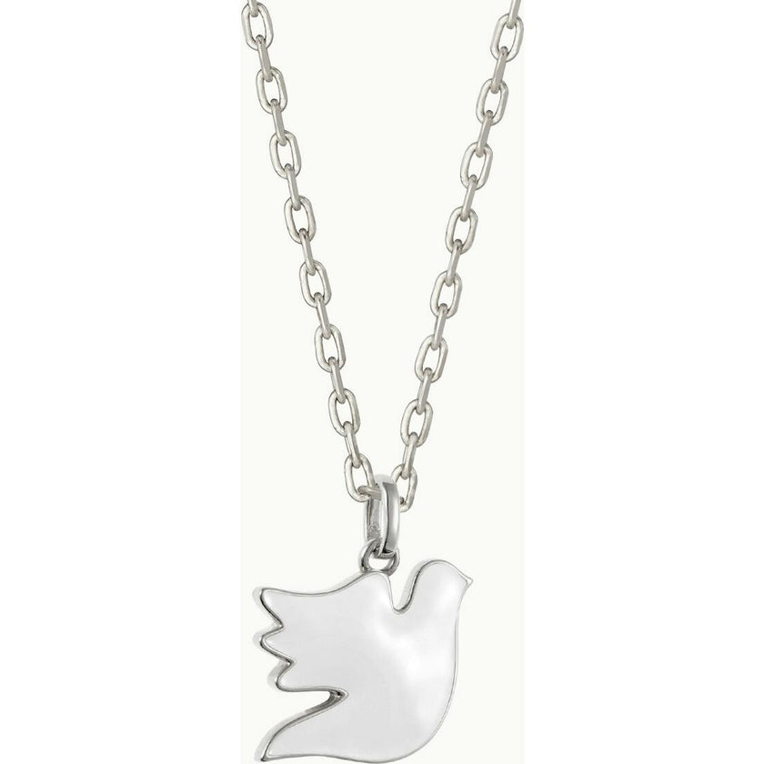 Personalized Christening or Communion Enamel Necklace, Sterling Silver