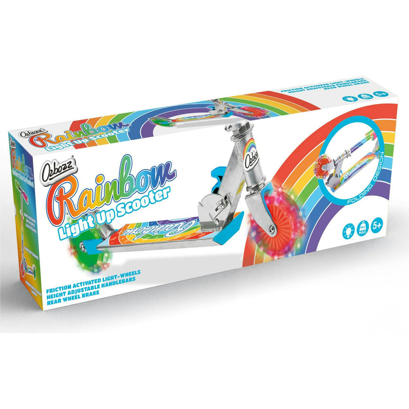 Ozbozz Rainbow Foldalbe Scooter - Light UP Wheels