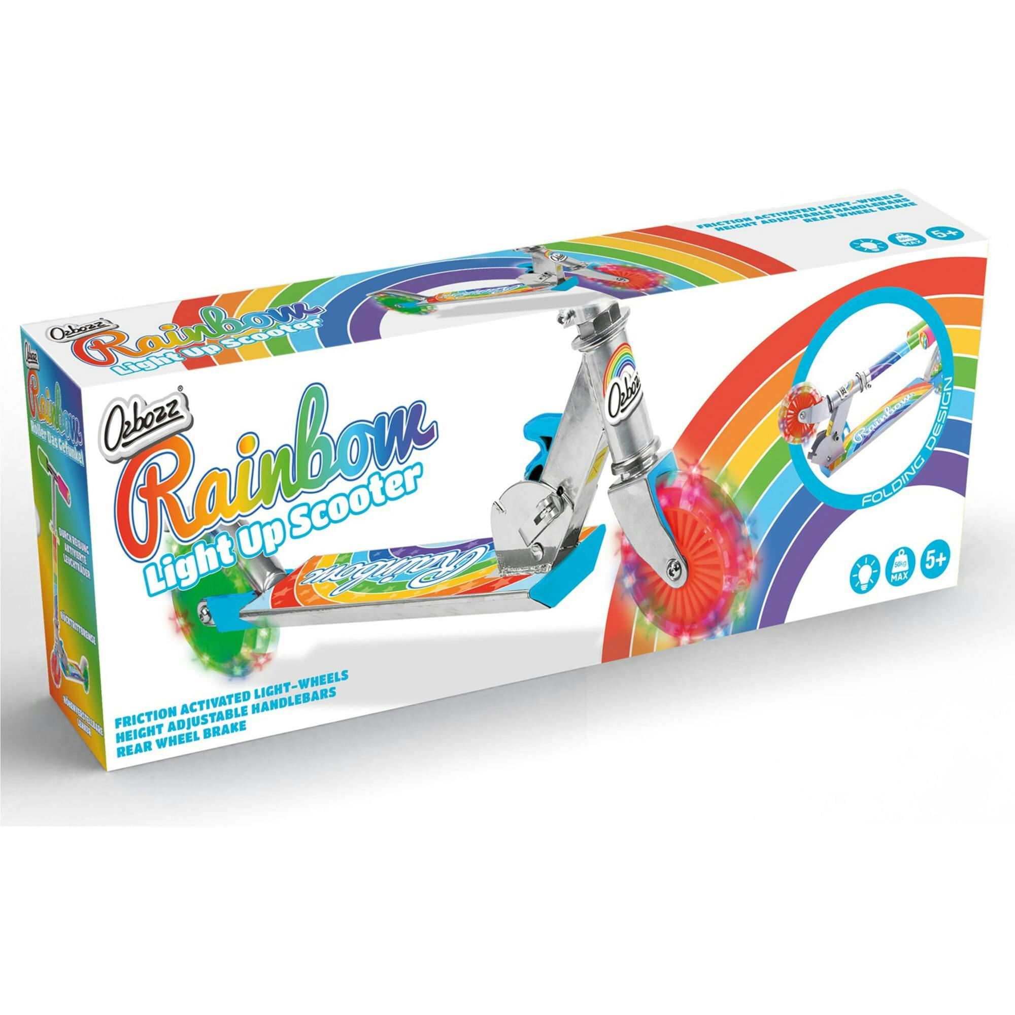 Ozbozz Rainbow Foldalbe Scooter - Light UP Wheels