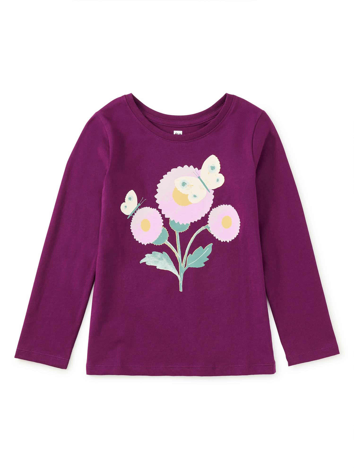 Butterfly Thistle Graphic Tee, Cosmic Berry