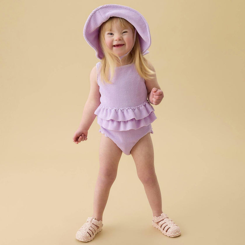 Frilled Swimsuit - Lilac