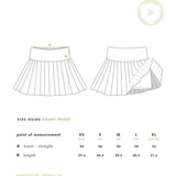 Pleated Court Skort, Black