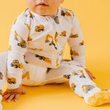Bamboo Zip-Up Footie Pajama - Dozer