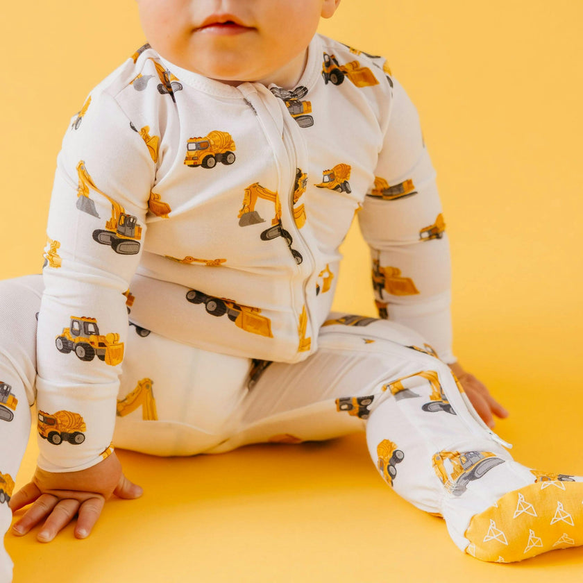 Bamboo Zip-Up Footie Pajama - Dozer