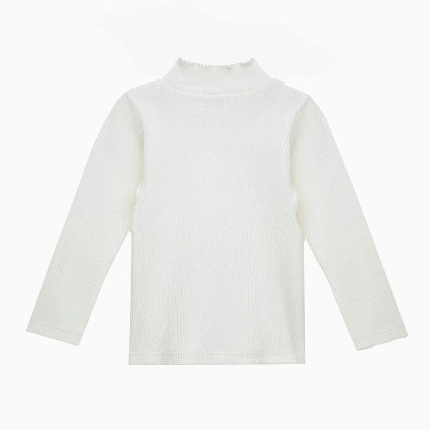 Grace Bow Jersey Top in White