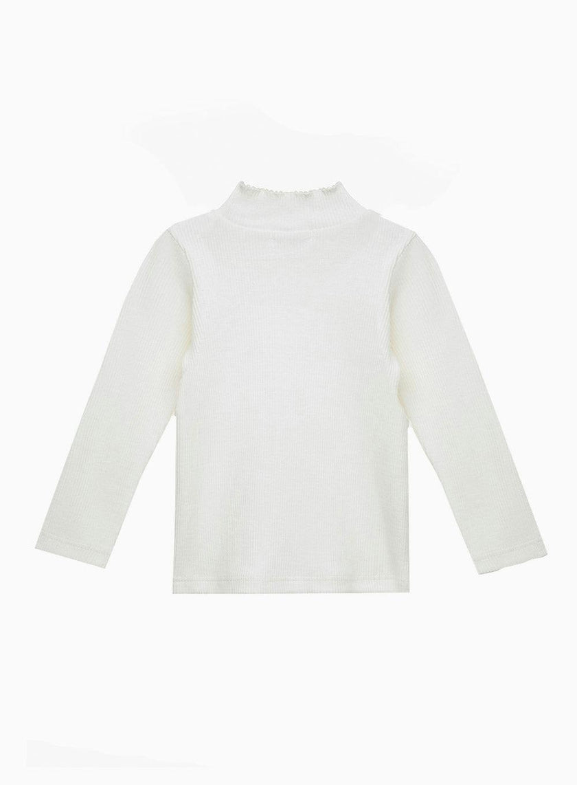 Grace Bow Jersey Top in White