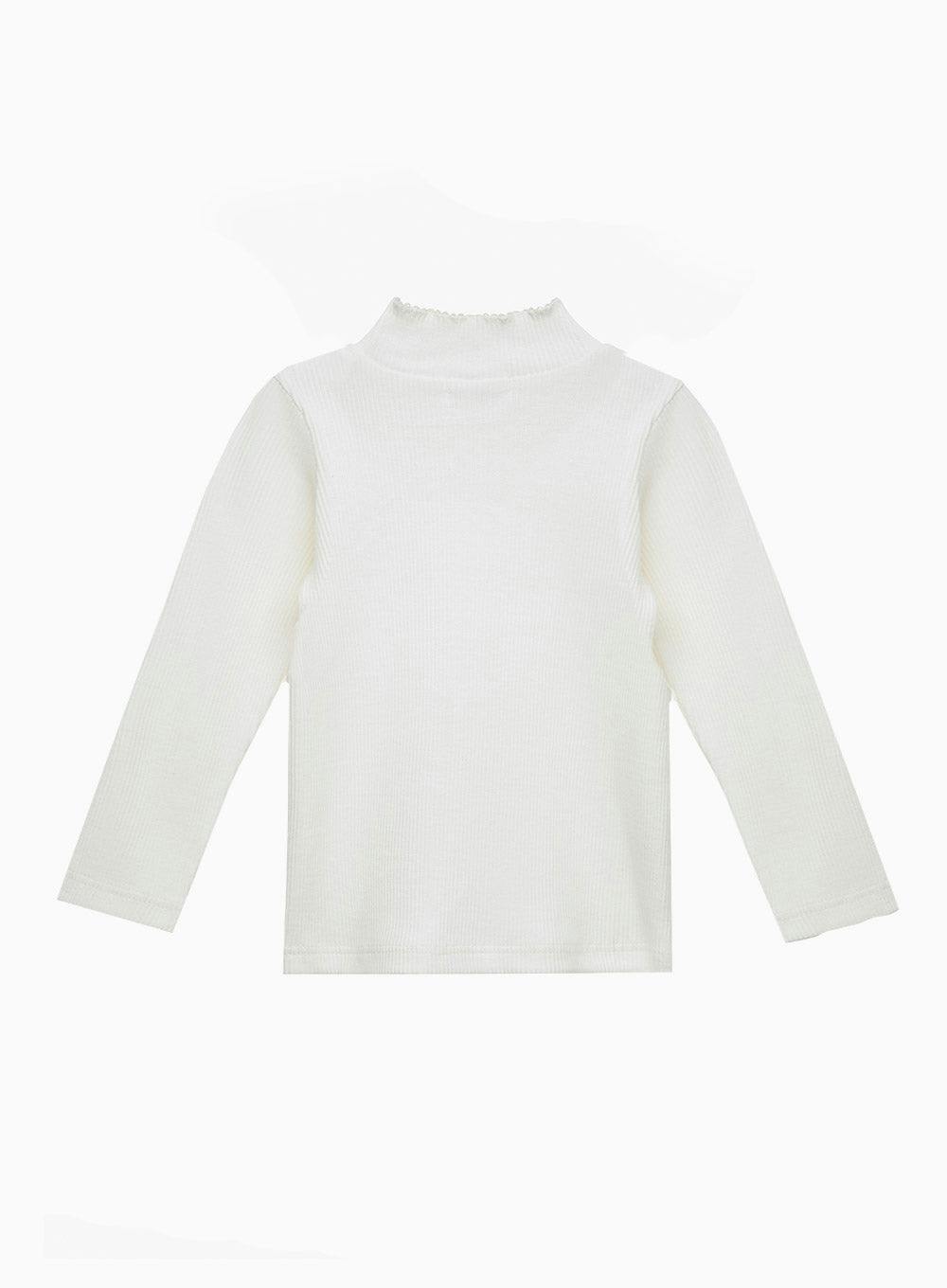 Grace Bow Jersey Top in White