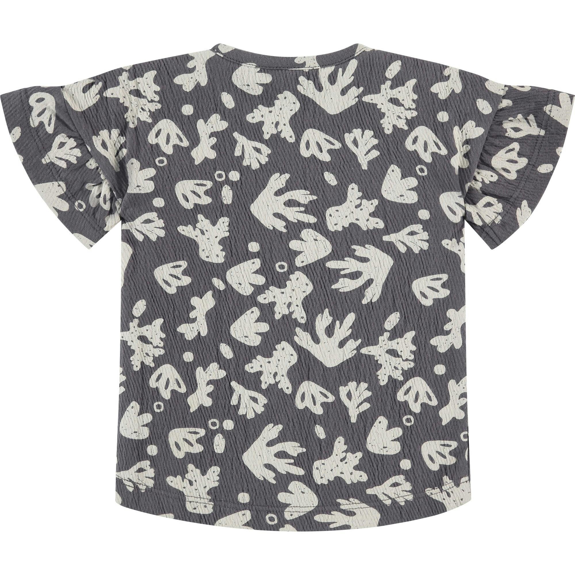All-Over Abstract Sea Plant Graphic Print T-Shirt