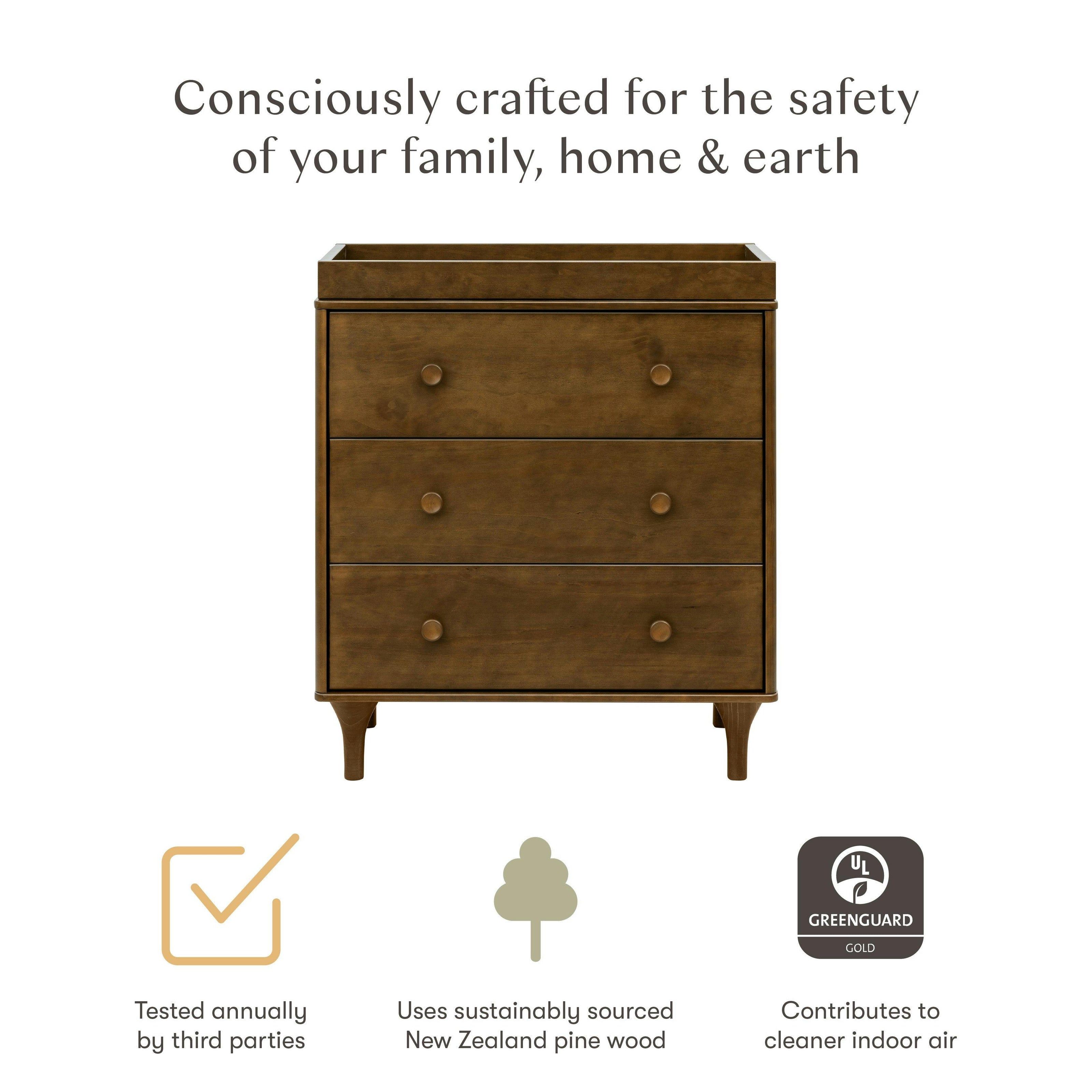 Babyletto Lolly 3-Drawer Changer Dresser with Removable Changing Tray