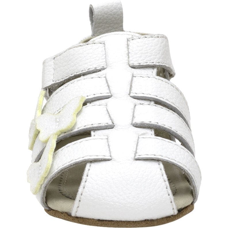 Mariposa White Leather Sandal