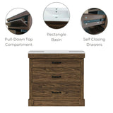 Teamson Home Donovan 36" Single Bathroom Vanity with Two Drawers