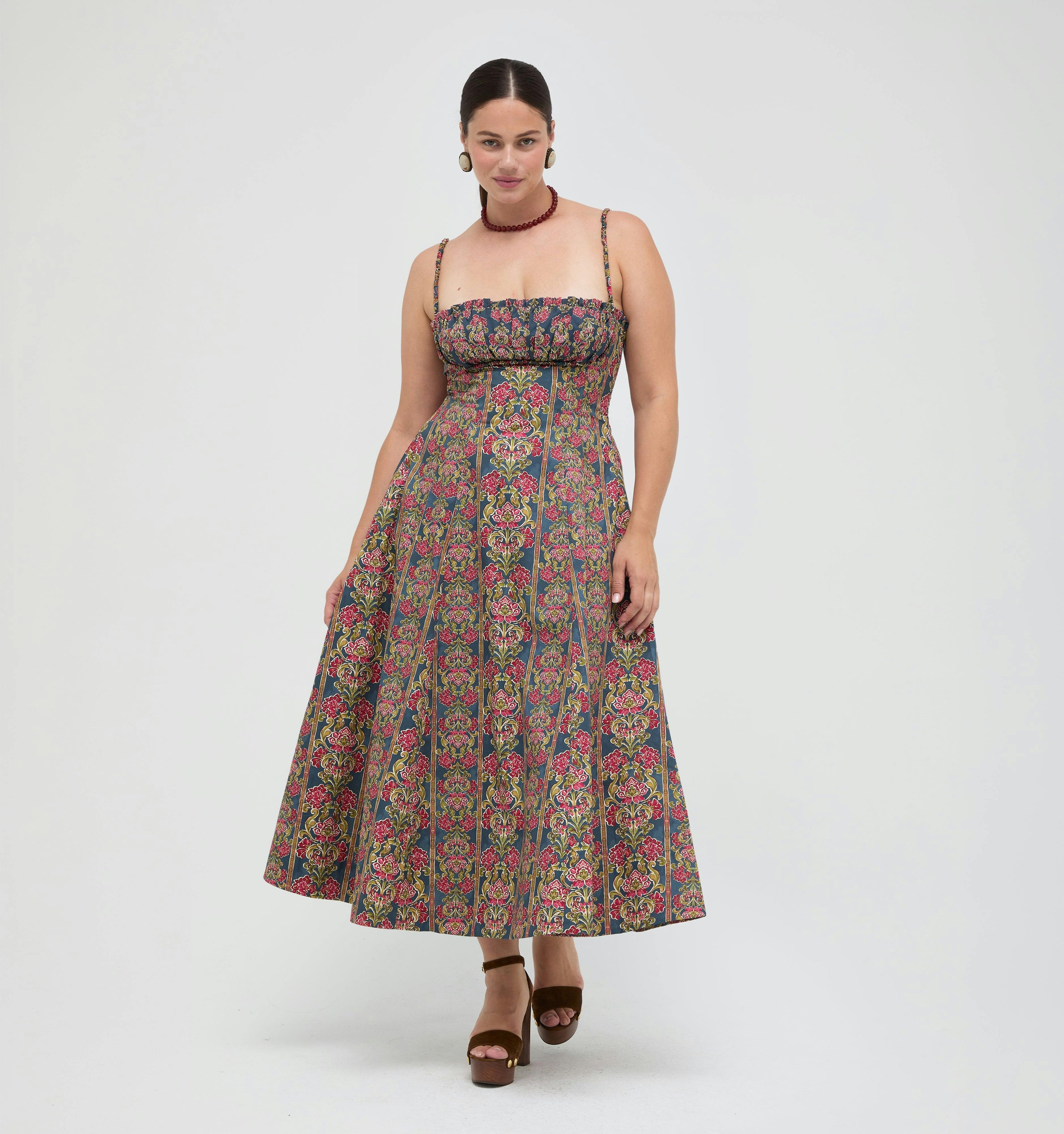 The Maisie Dress -  Stowell Medallion Stripe
