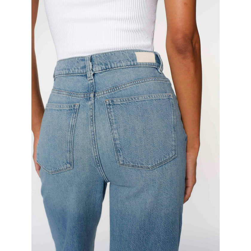 Hepburn Wide Leg High Rise Ankle Jeans | River Bank
