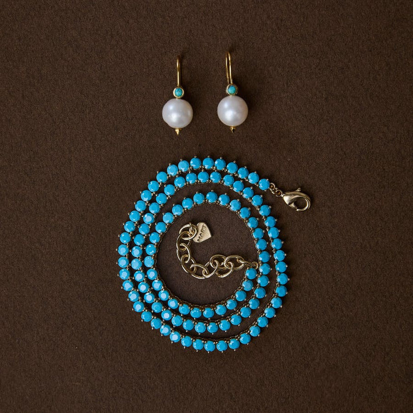Turquoise Tennis Necklace