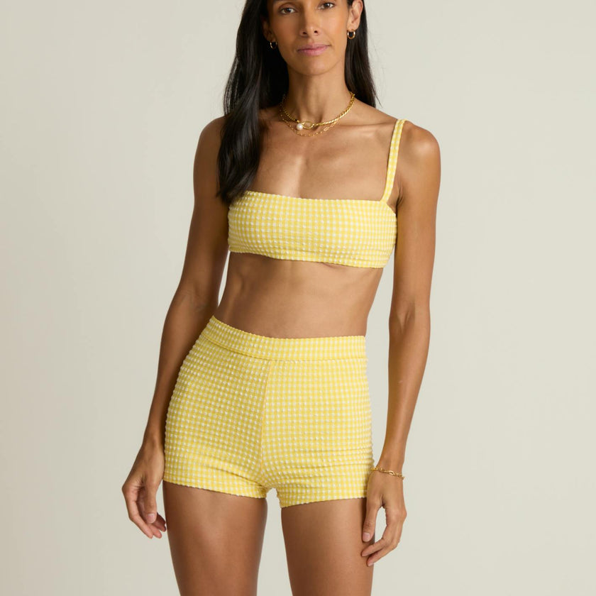 women's soleil gingham swim short