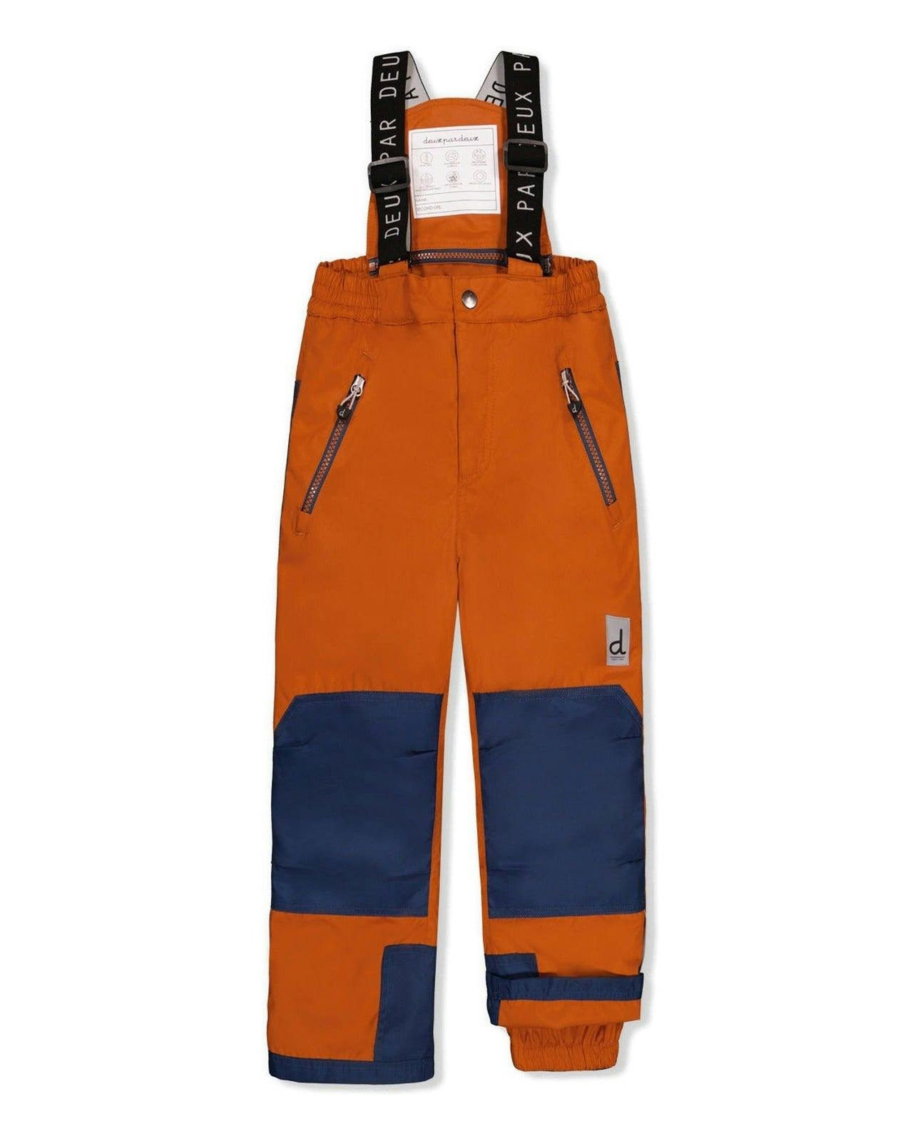 Two Piece Play Snowsuit Blue Bear Print With Rust Pants
