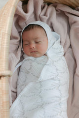 Bow Print Cotton Swaddle