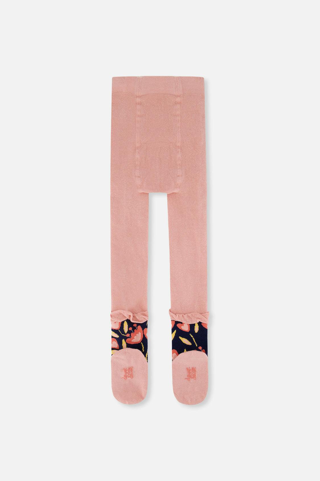 Tights Pale Dusty Pink And Navy