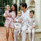 Anna Women's Longsleeve Short Set - Preppy Pumpkins Bright