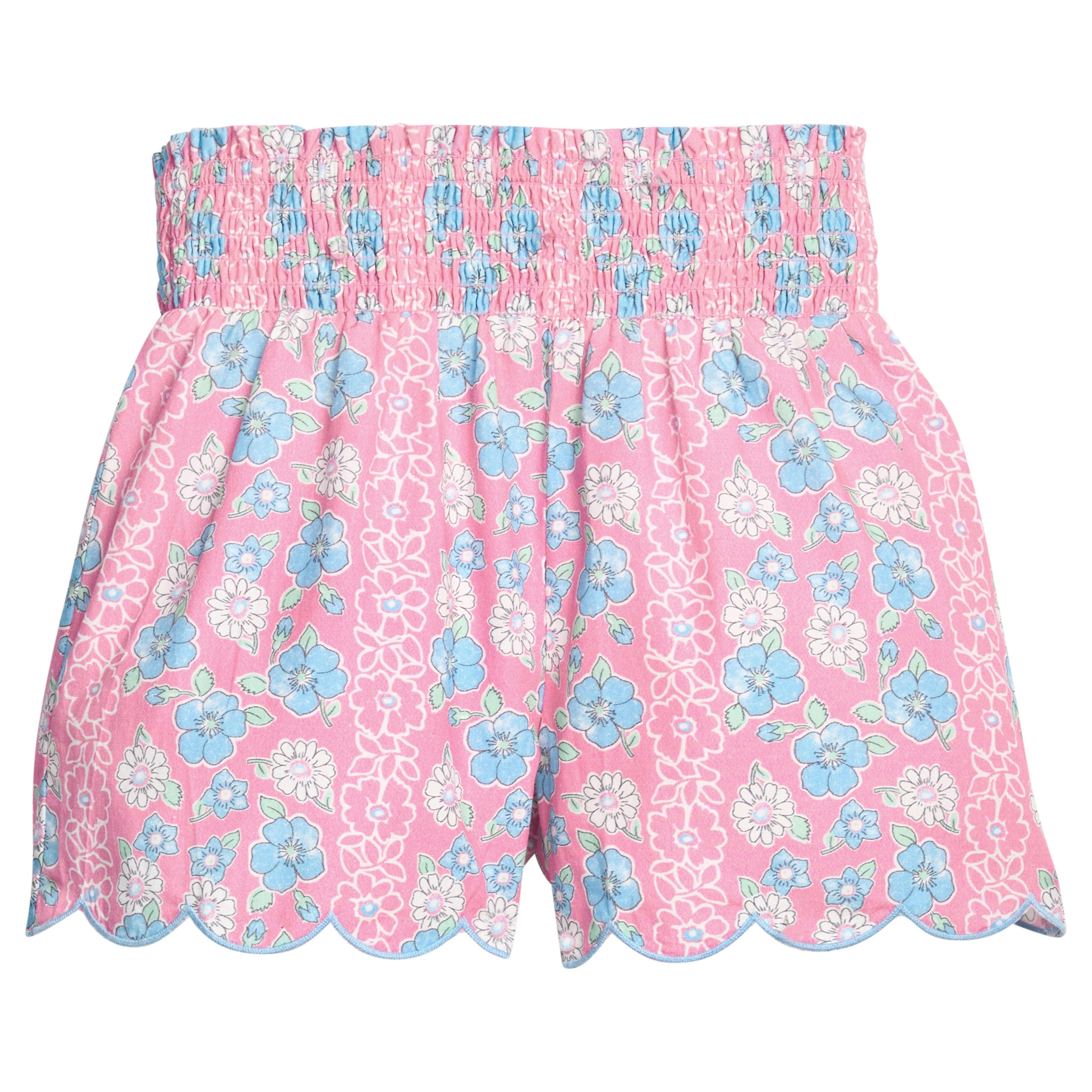 Shirred Shorts - Spring Marguerite Floral