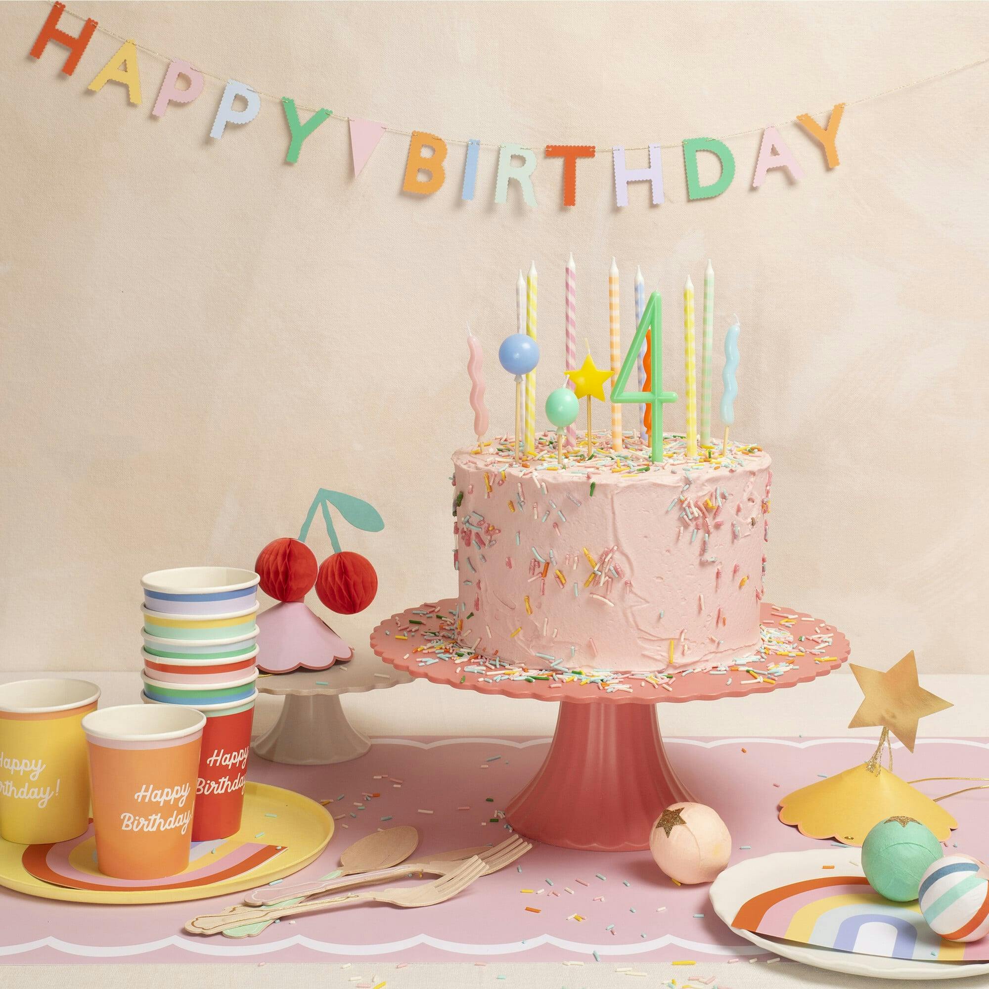 Mixed Happy Birthday Cups