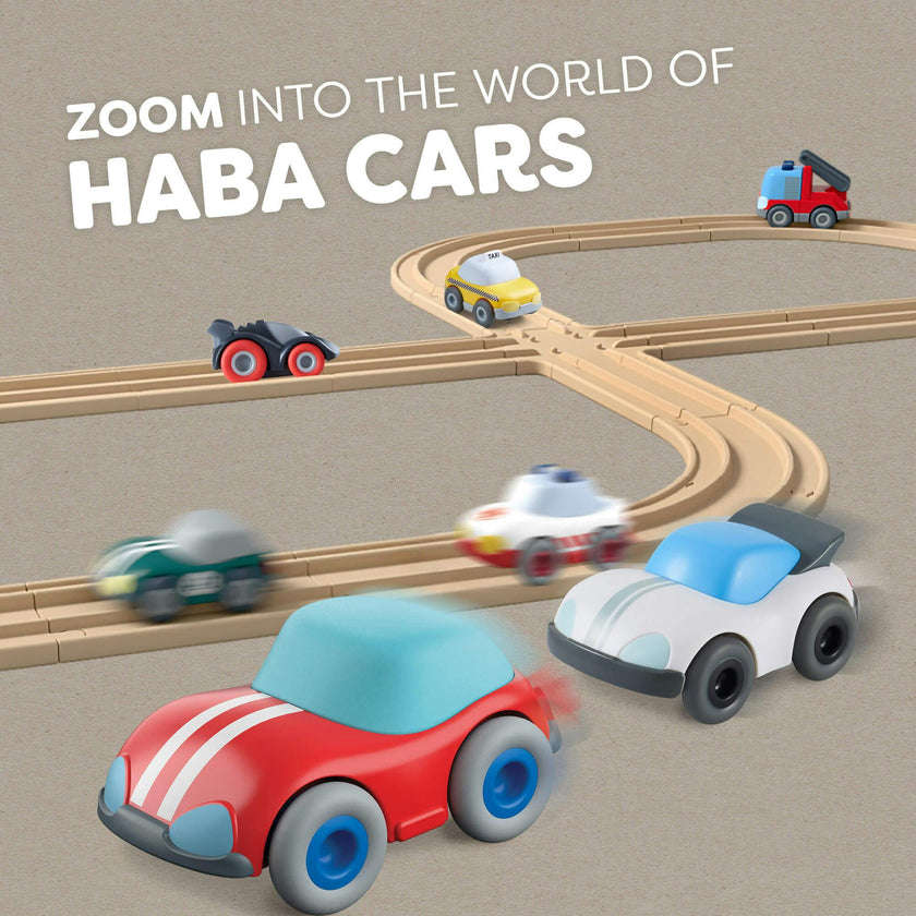 HABA Cars Green Racer & Safety Car