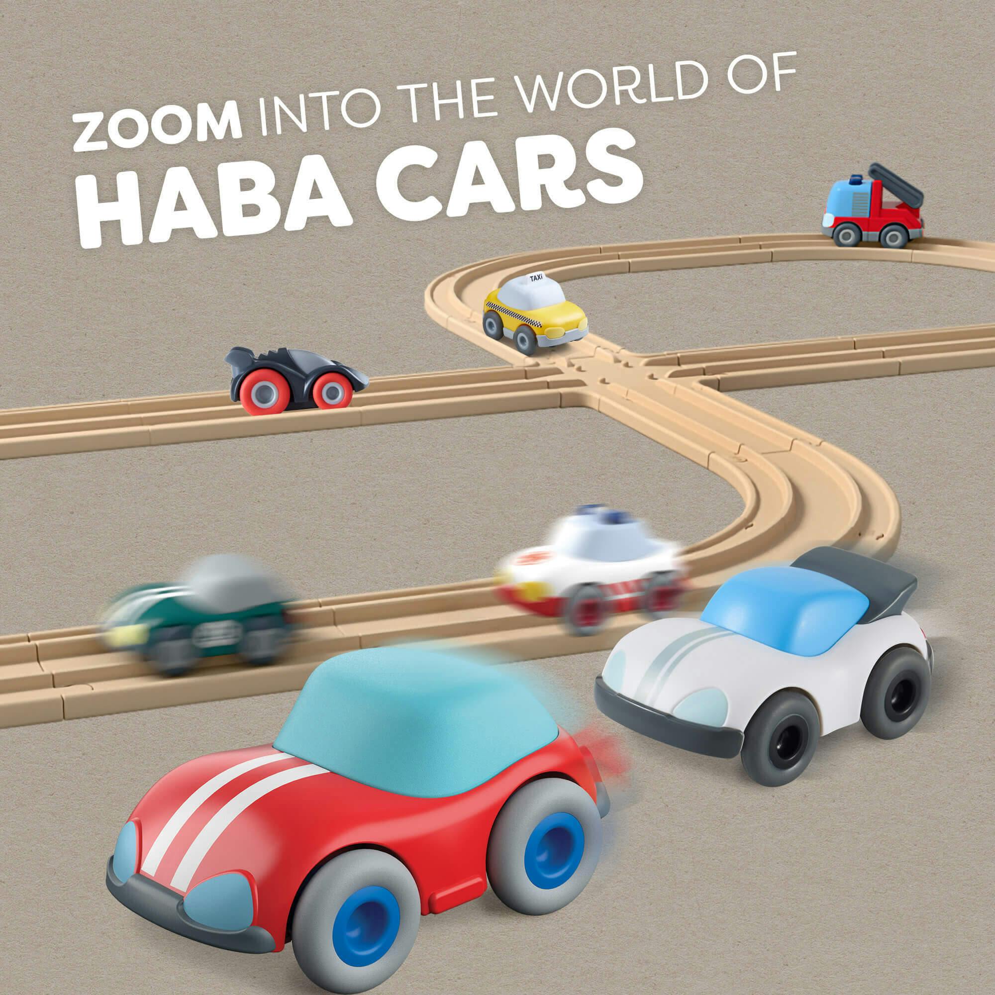 HABA Cars Green Racer & Safety Car