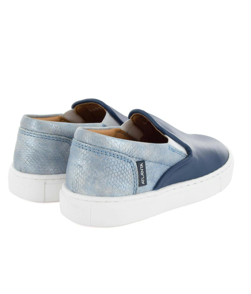 Slip On Sneaker, Blue Ocean Leather