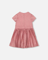 Short Sleeve Dress with Pleated Skirt
