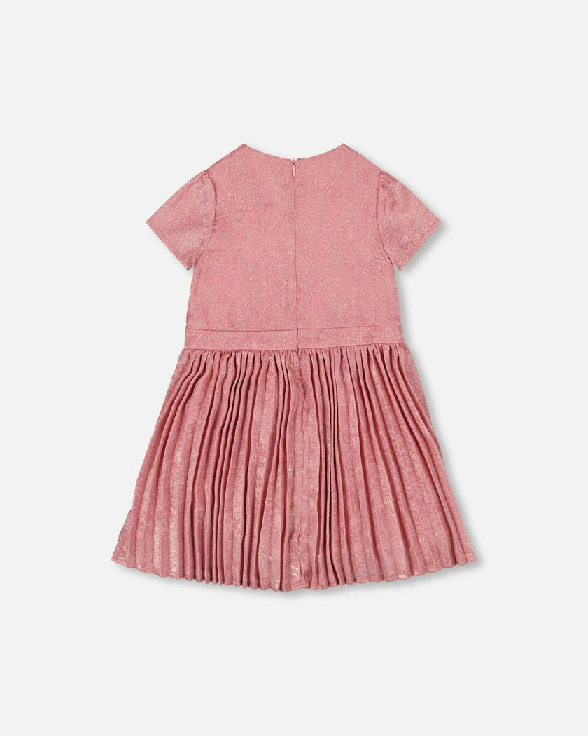 Short Sleeve Dress with Pleated Skirt