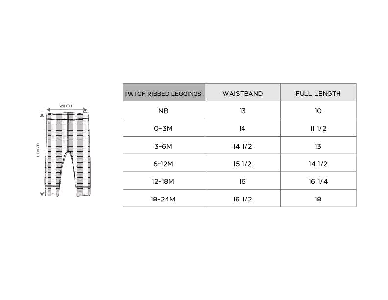 Baby Girl Patch Ribbed Leggings