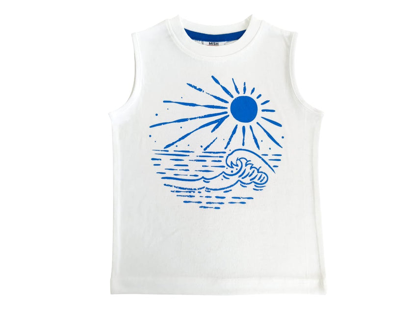 Baby and Kids Muscle Tee - Waves