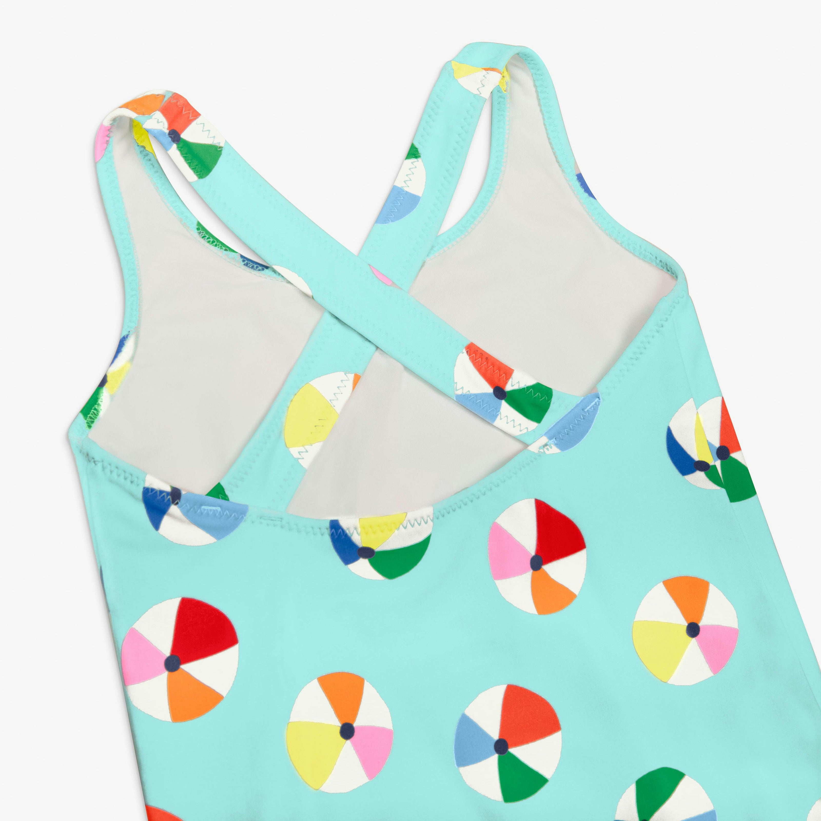 Kids tank swimsuit in beach balls
