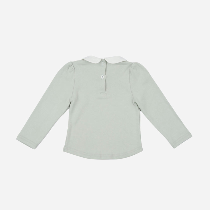 Camila White Collar Top