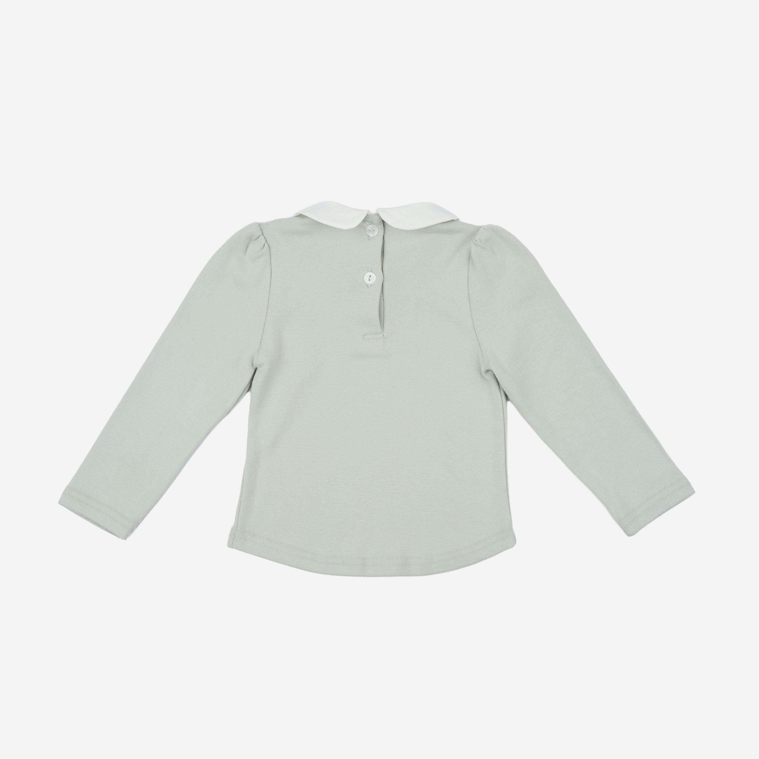 Camila White Collar Top