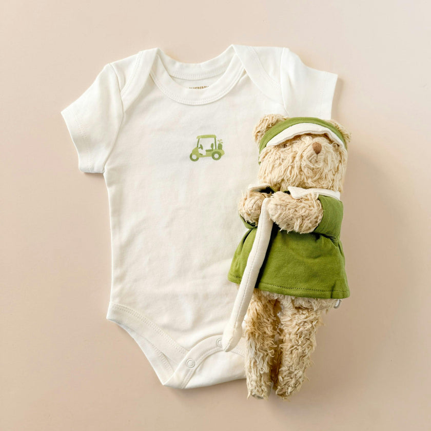 Walter Bear Plush Toy Onesie and Cardigan Set - Golf
