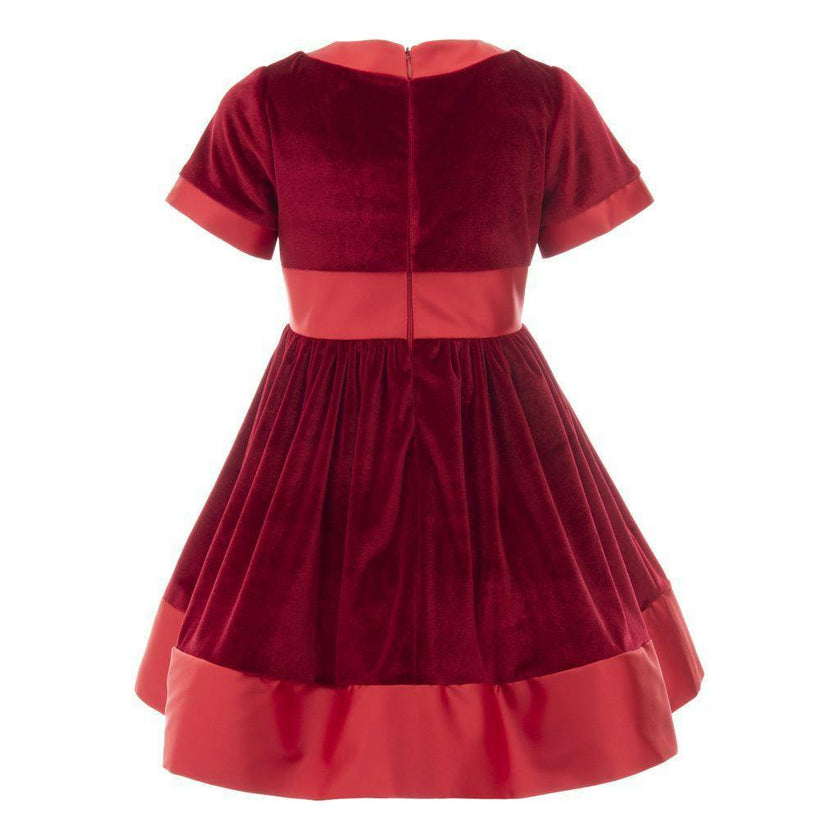 Red Velvet Satin Dress