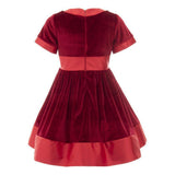 Red Velvet Satin Dress