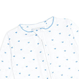 baby blue heart pima footie