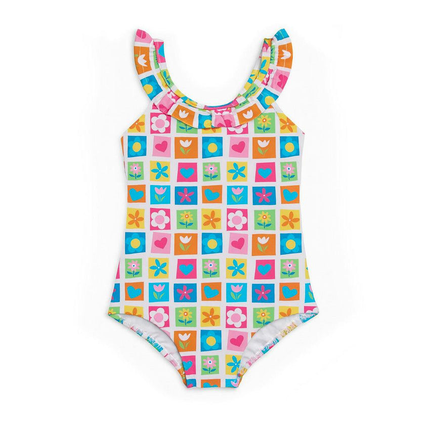Patchwork Floral Swimsuit