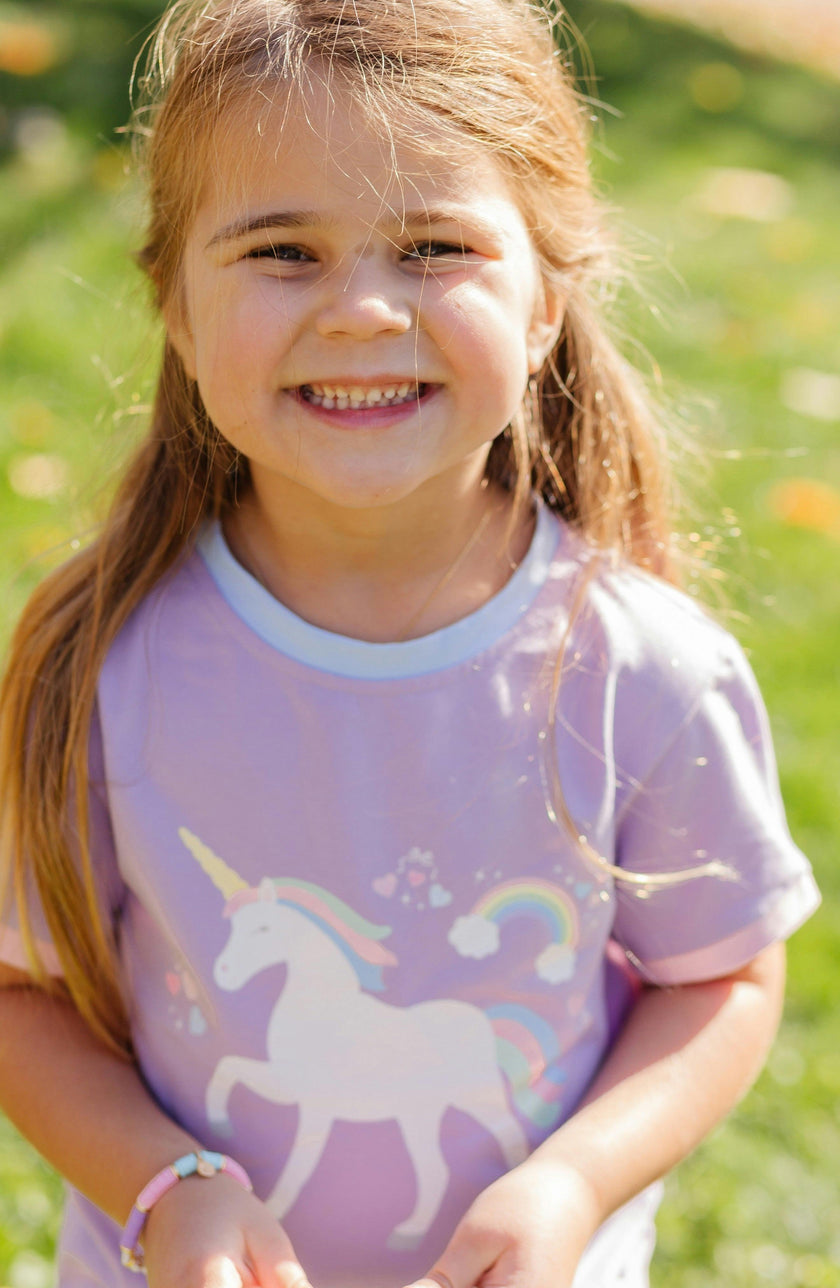 Girls Rainbow Unicorn T-Shirt