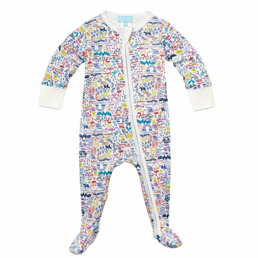 Jackson Hole Zip Baby Onesie