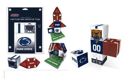 PENN STATE NITTANY LIONS Magnetic Fan Tiles & Qubee Character Combo Set