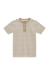 khaki/white qb stripe blade shirt